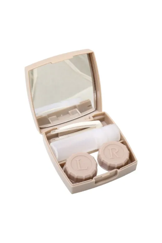Singularis SS21396 Krem Renk Aynalı Lens Kutusu - 5 Parça Set