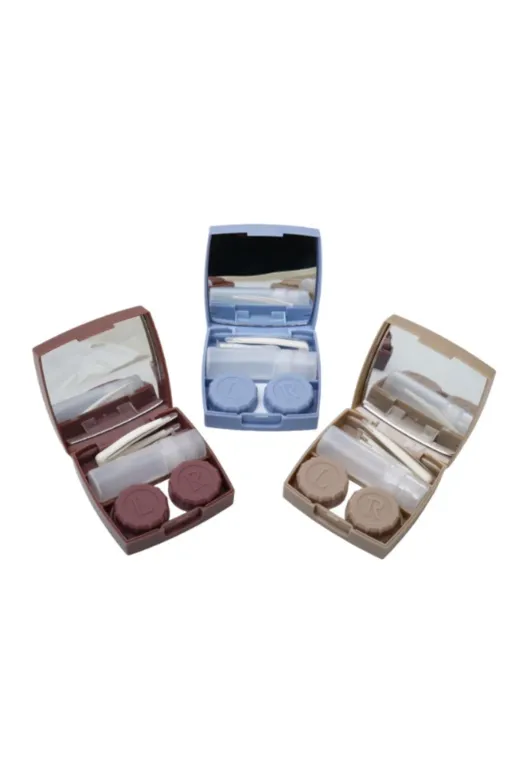 Singularis SS21396 Krem Renk Aynalı Lens Kutusu - 5 Parça Set