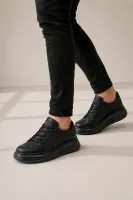 Siyah Bağcıklı Erkek Sneaker