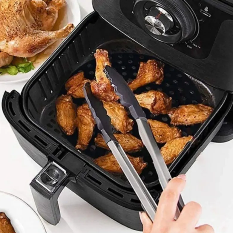 Siyah Isıya Dayanıklı Yıkanılabilir Silikon Fırın Ve Airfryer Yuvarlak Model Pişirme Matı 20 Cm (4745)