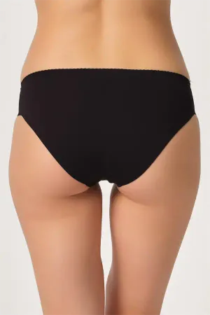 Siyah MI Emay 2701 Lazer Kesim Toparlayıcı Düşük Bel Külot Korse