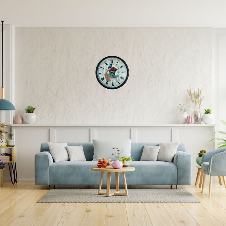 Siyah Paris Garden Dekoratif 36 Cm Duvar Saati