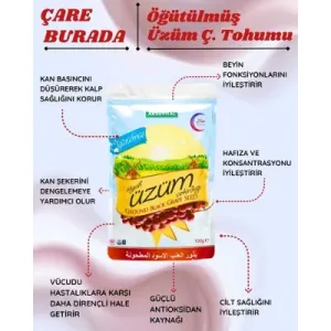 Siyah Üzüm Çekirdeği Tozu 100 gr