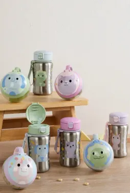 Skip Hop Besties Squad Paslanmaz Çelik Pipetli Suluk Dinazor