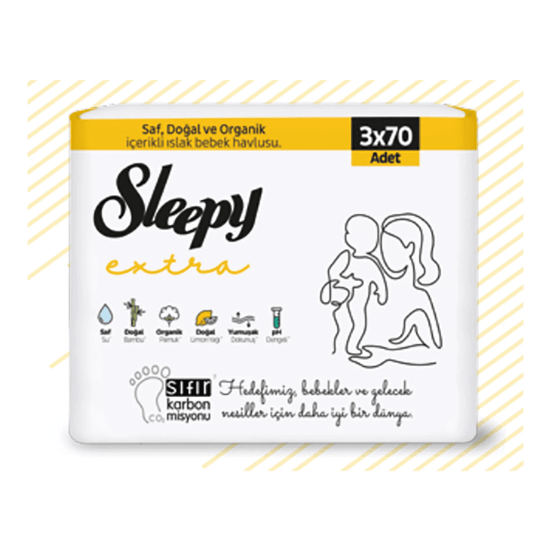 Sleepy gfd150jmj Extra Bebek Islak Mendil 3X70 Adet