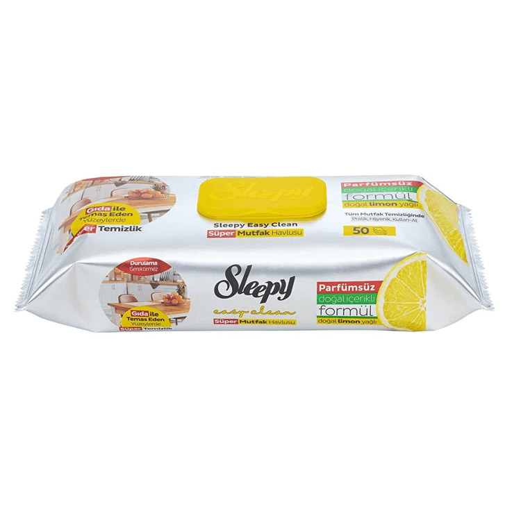 Sleepy HHJGJ129GJHGJG Yüzey Temizlik Süper Mutfak Havlusu Limon 50 Adet