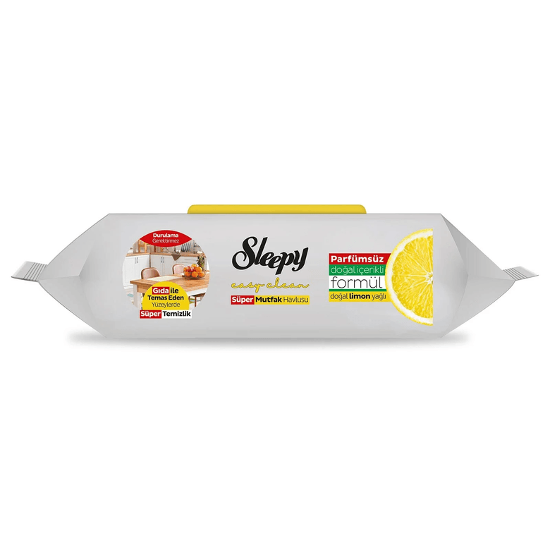 Sleepy HHJGJ129GJHGJG Yüzey Temizlik Süper Mutfak Havlusu Limon 50 Adet
