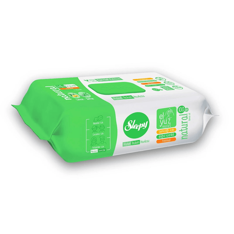 Sleepy TGGFBGD139MJGJ Kişisel Bakım Islak Havlu Natural 100 Adet