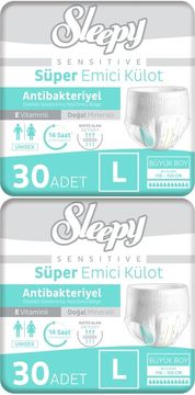 Sleepy Yetişkin Bezi Emici Külot L - Büyük - Large 60 Adet (2PK*30)