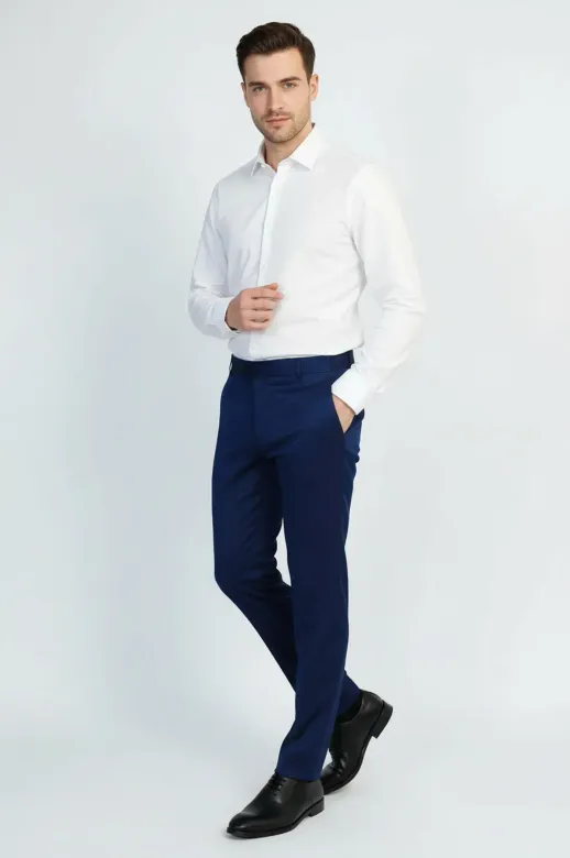 Slim Fit Koyu Mavi Erkek Pantolon - Wessi