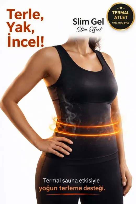 SLİM GEL Unisex Termal Sauna Atlet Terletici Spor İçlik Nefes Alabilir Günlük Ve Fitness Kullanımına Uygun