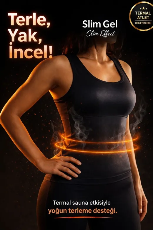 SLİM GEL Unisex Termal Sauna Atlet Terletici Spor İçlik Nefes Alabilir Günlük Ve Fitness Kullanımına Uygun