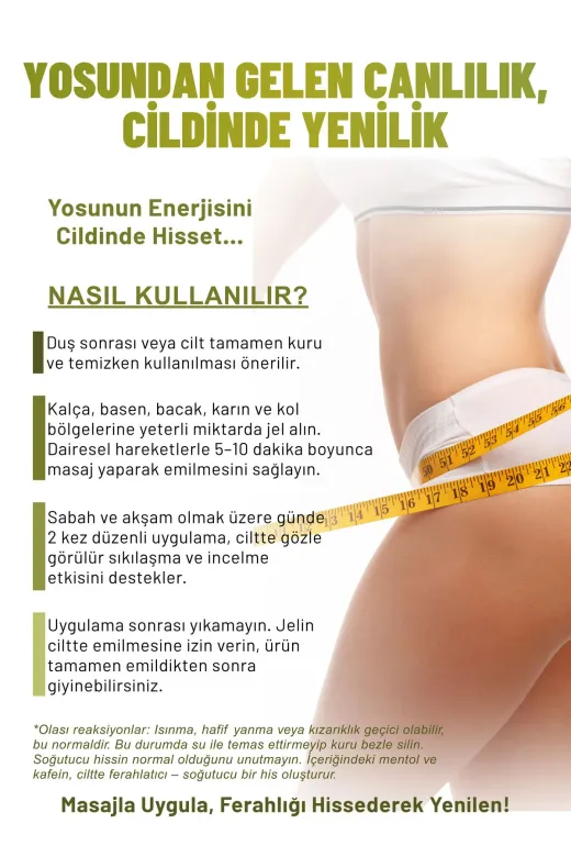 SLİM GEL yosunlu01 Yosun Özlü Ekstra Slim Jel – Selülit & Çatlak Karşıtı, Bölgesel İncelme Ve Sıkılaştırıcı Etki