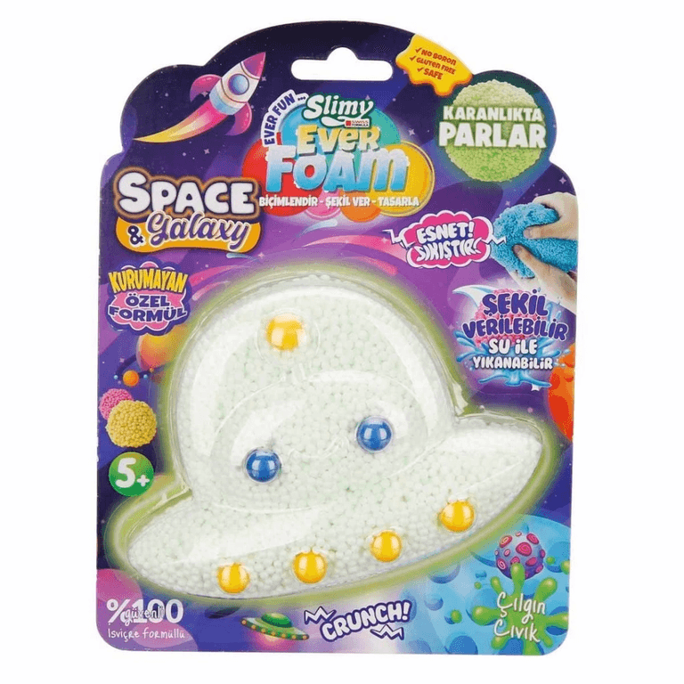 Slimy Ever Gece Parlayan Köpük Slime Ufo