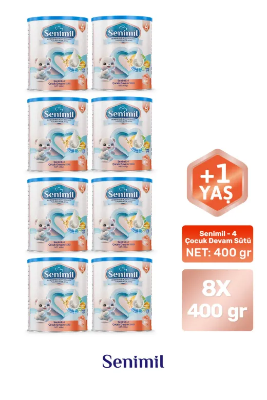 SNML125 4 Çocuk Devam Sütü 400 Gr (+1 Yaş) 8 Li Avantaj Paketi