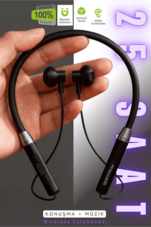 soffany AP-18 Magnet Serisi Boyun Askılı Bluetooth 5.3 Kulaklık Siyah