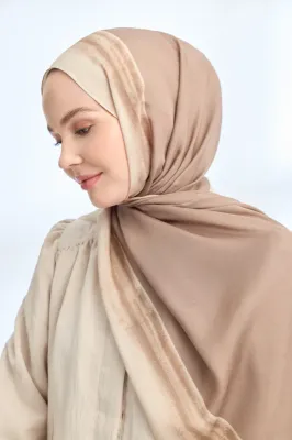 SOFT BLUSH FLOŞ VİSKON ŞAL - VİZON