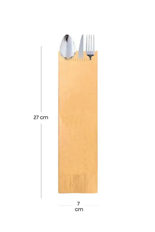 Soft Kağıt 5213652132658 Çatal Kaşık Kılıfı Kraft Baskısız 7 X 27 X 4,5 Cm 1 Kg 295 Adet