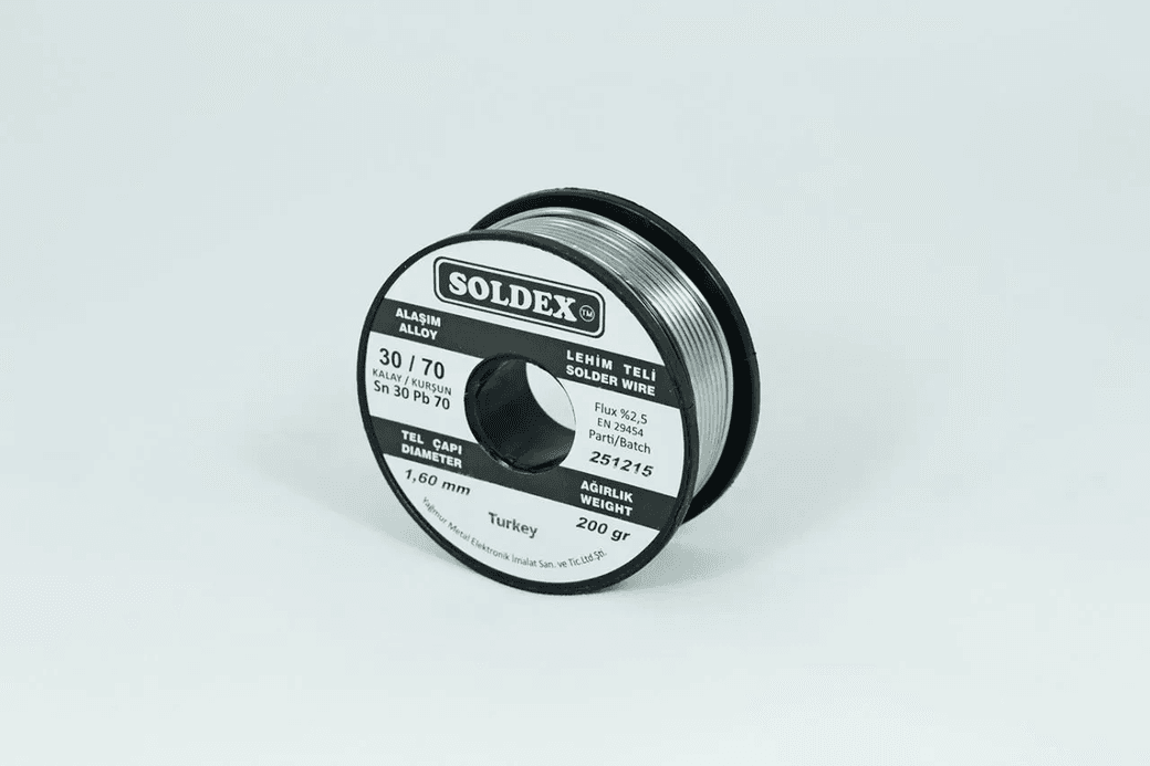 Soldex 30-70 Lehim Teli 200 Gr 1,6 Mm Sn:30 - Pb:70