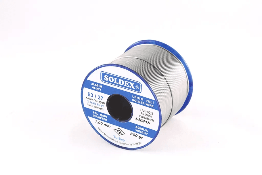 Soldex 63-37 Lehim Teli 500 Gr 0,75 Mm - Sn:63 / Pb:37