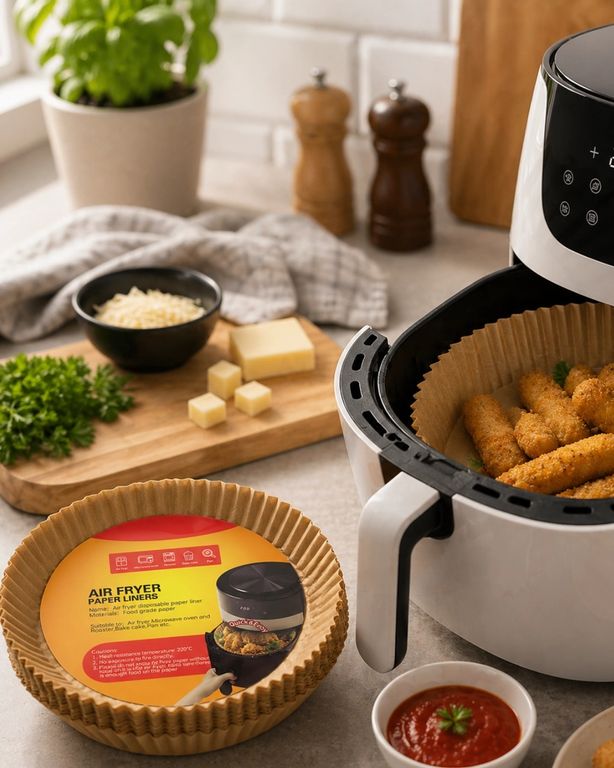 Solmazlar Online 129133621 Mey İthalat 100 Parça Airfryer Kağıdı Tek Kullanımlık Temiz Pişirme Kağıdı