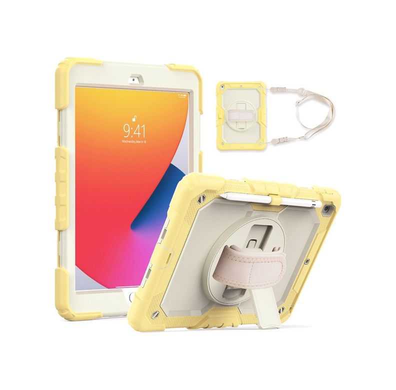 Solmazlar Online 8683140255312-BLNC İpad 10.2 7.nesil Kılıf Strap New Tablet Kapak - Sarı Diğer Diğer