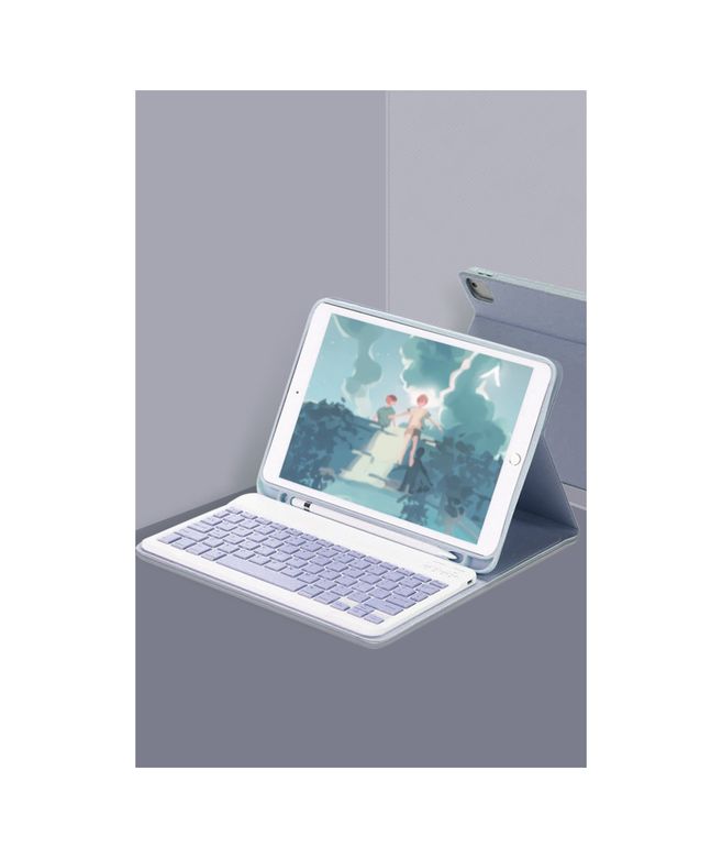 Solmazlar Online 8683140821418-BLNC İpad Air 11 2024 Kılıf Kc01 Smart Klavyeli Tablet Kılıfı - Lacivert Diğer Diğer