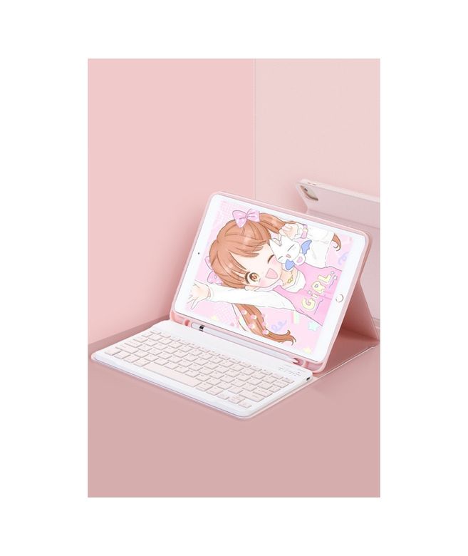 Solmazlar Online 8683140839260-BLNC Ipad Uyumlu Pro 12.9 2022 Kılıf Kc01 Smart Klavyeli Tablet Kılıfı - Pembe Diğer Diğer