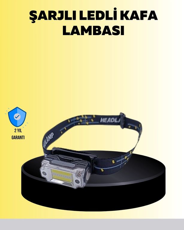 Solmazlar Online MEYTDUUCZZT133KAFAA-5-BLMY Mey İthalat Kafa Lambası Led Fener Pratik Taşınabilir Ayarlanabilir Usb Şarjlı Çok Renkli