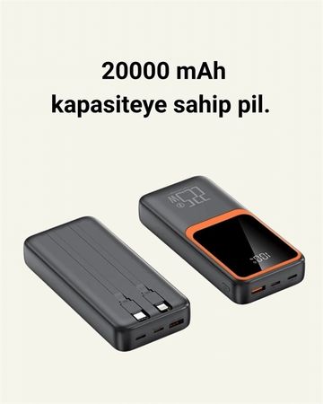 Solmazlar Online MEYTDUUCZZZ20.000POWERHIZLI1-5-BLMY Mey İthalat 20000 Mah Taşınabilir Powerbank Çok Kablolu, Hızlı Şarj Destekli 22.5W Çok Renkli