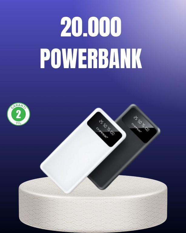 Solmazlar Online MEYTDXUCZ20MAHPOWERBANK-4-BLMY Mey İthalat Akıllı Lcd Ekranlı 20.000Mah Powerbank Pd + Usb + Type-C Çok Renkli