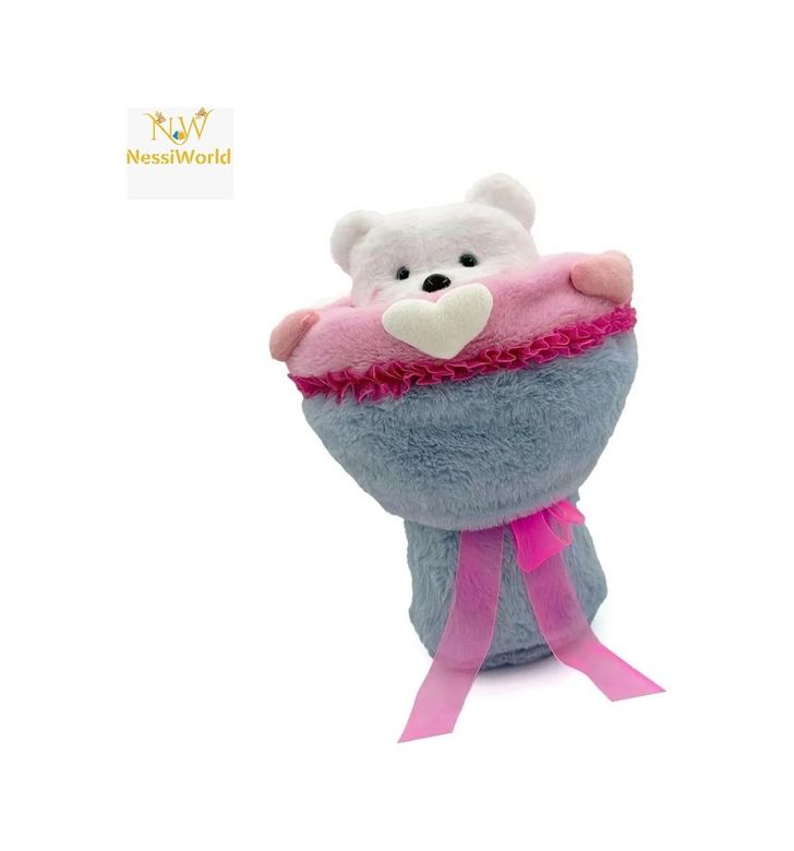 Solmazlar Online MEYXTTRU91013-BLMY Mey İthalat Sevgi Buketi Peluş Ayıcıklı Peluş Çiçek Buketi 40 Cm Çok Renkli