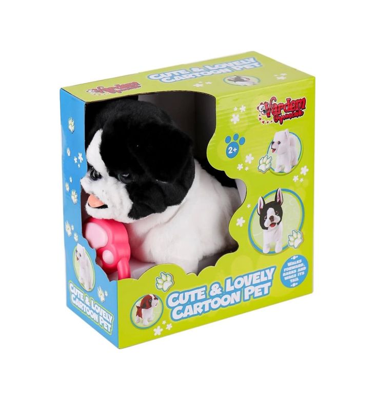 Solmazlar Online MEYXTV04.PR6630825T-BLMY Mey İthalat Pr66308-25T Tasmalı Yürüyen Peluş Fransız Köpeği Çok Renkli
