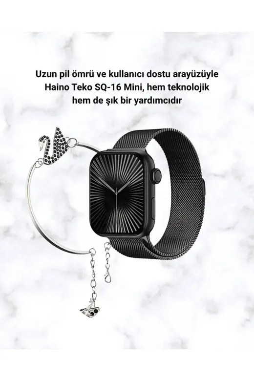 SQ-16 Mini Series 10 – Dokunmatik Akıllı Saat | Kalp Ritmi, SpO2, Uyku Takibi