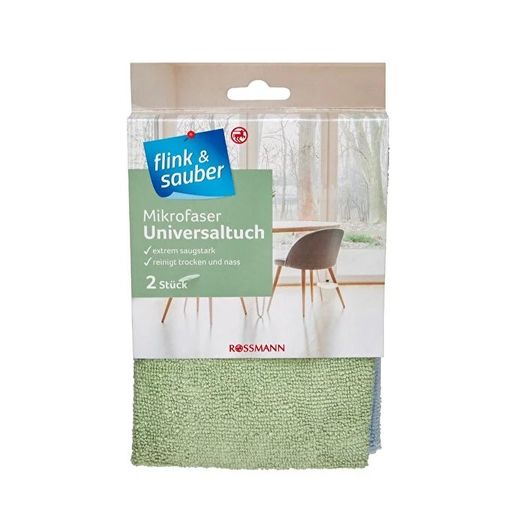 SR12061028 Flink & Sauber Mikrofiber Çok Emici Genel Temizlik Bezi 32X35 Cm