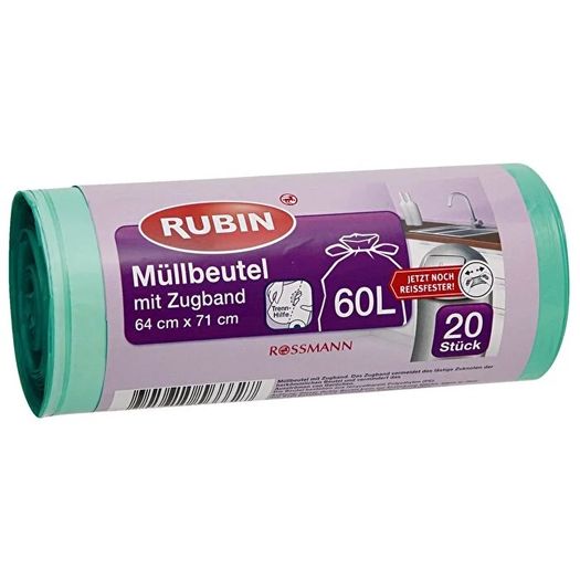 SR12061957 Rubin Çöp Torbası İpli - 60 Litre 64X71 Cm 20'li