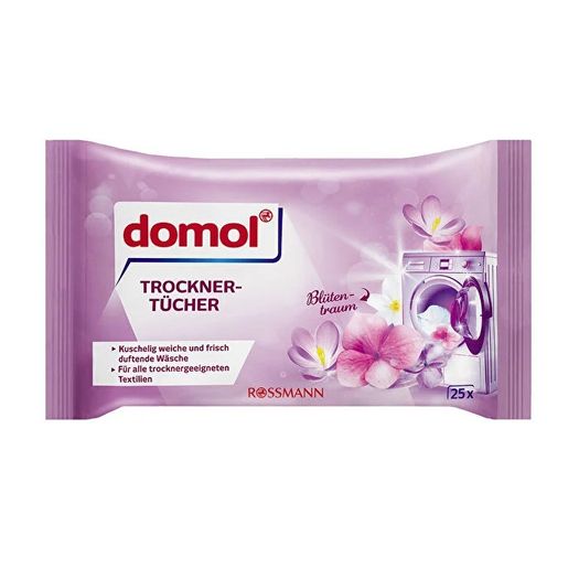 SR15070116 Domol Çiçek Rüyası 25'li Kurutma Makinesine Özel Yumuşatıcı Mendil