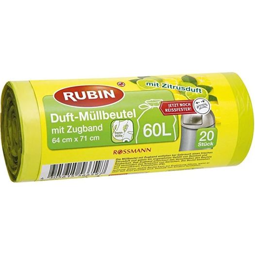 SR17080254 Rubin Çöp Torbası 60 Lt 64 X 71 Cm 20'li İpli Lımon