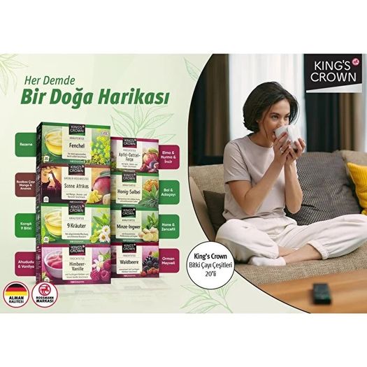 SR19110069 King's Crown Meyve Çayı Ahududu&vanilya 60 Gr