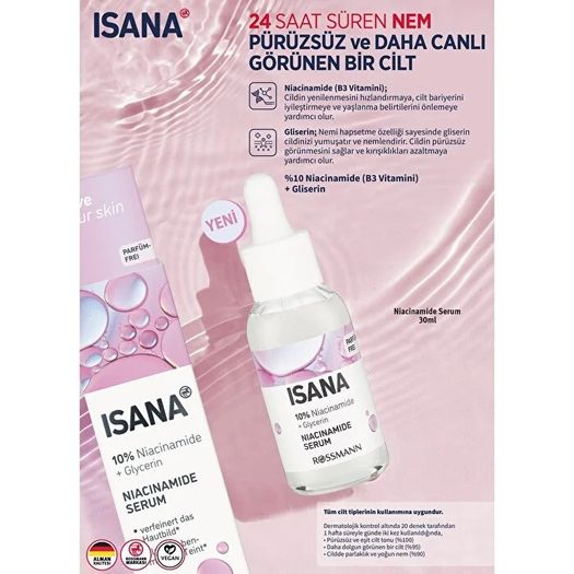 SR23090164 Isana Love Your Skin Niacinamid Gliserin 30 Ml Serum