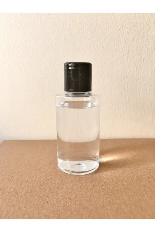 SSEPETLESENE OtelBukleti-2412 50 Adet 50 Ml Siyah Fliptop Kapak Om62 Dezenfektan Kolonya Parfüm Boş Şişesi - 50 Ml