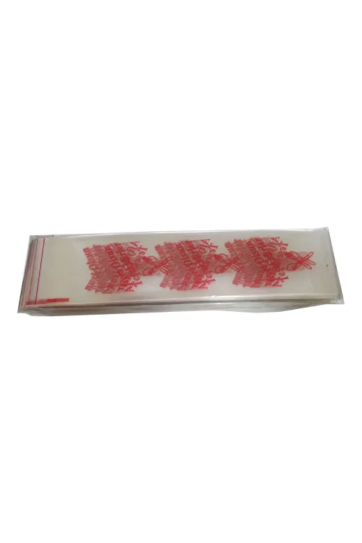 sska TYBD69P6BLJNIZ2136 Çatal Kaşık Bıçak Poşeti - Afiyet Olsun Yazılı Baskılı - Şeffaf - 1000 Adet / 1 Kg