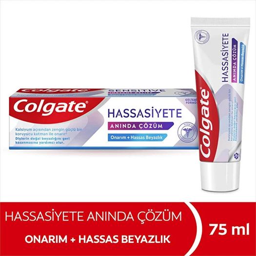 ST11090211 Colgate Diş Macunu Hassasiyete Anında Çözüm Onarım + Hassas Beyazlık 75 Ml