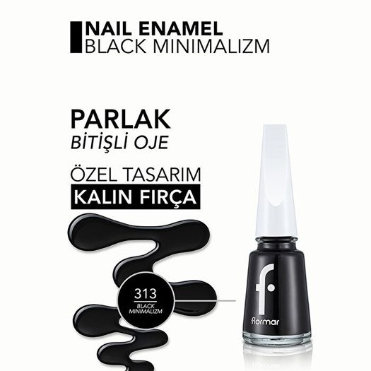 ST13080596 Flormar Oje Black Minimalism New 313