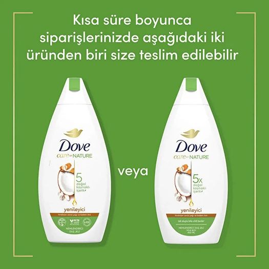 ST18040289 Dove Hindistan Cevizi Yağı Ve Badem Sütü 450 Ml Duş Jeli