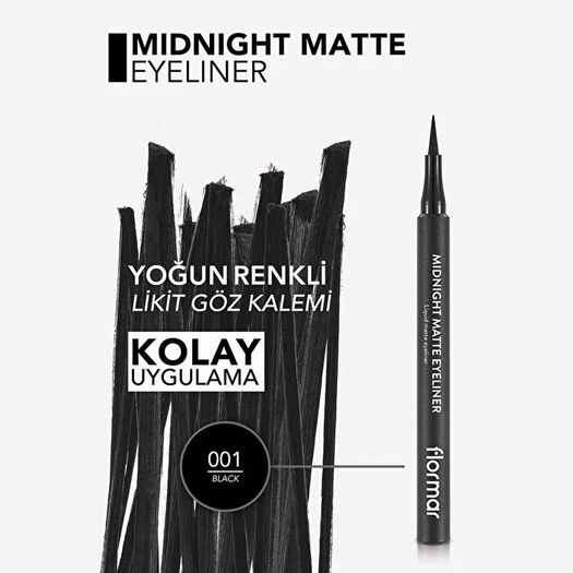 ST19010292 Flormar Eyeliner Keçe Uçlu Mat Siyah