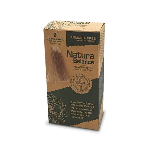 ST20100179 Natura Balance 9 Çok Açık Kumral Organik Krem Saç Boyası