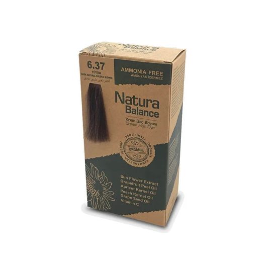 ST20100183 Natura Balance Krem 6.37 Tütün Organik Saç Boyası