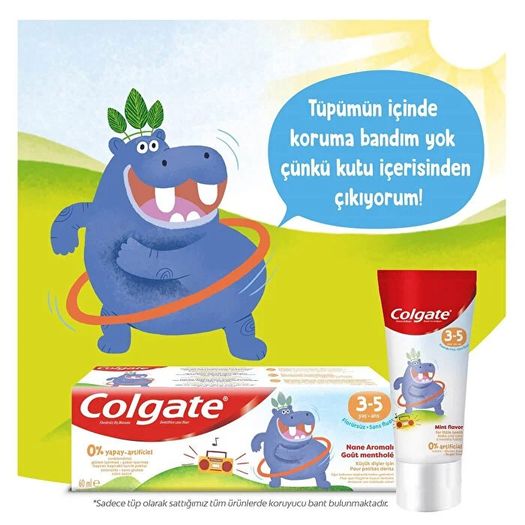 ST21010139 Colgate Diş Macunu Florürsüz Naneli 3 - 5 Yaş 60 Ml