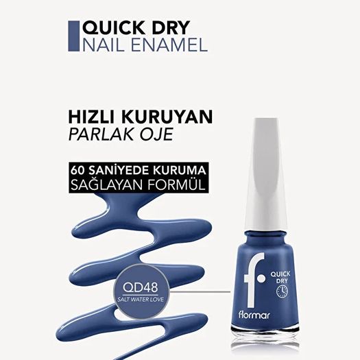 ST23100082 Flormar Oje Quick Dry Qne-48 Salt Water Love
